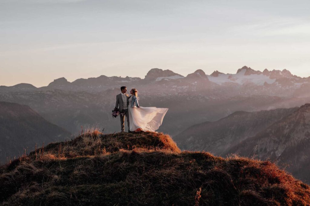Afterwedding Fotos am Berg in Altaussee