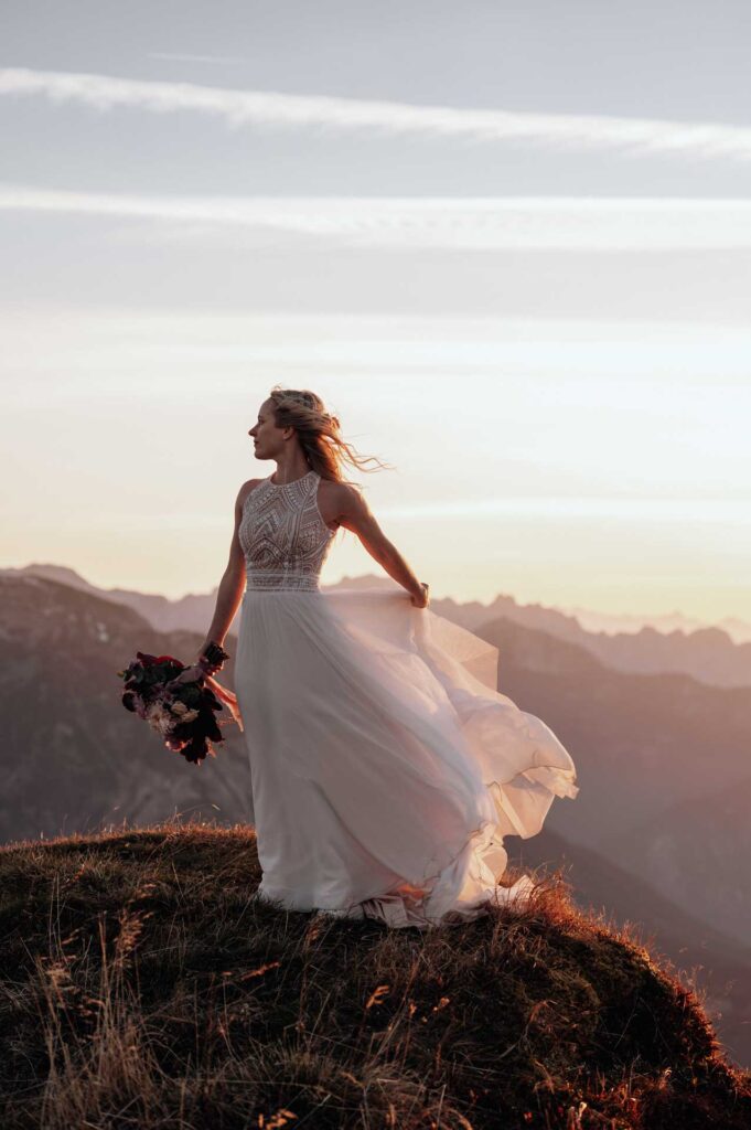 Afterwedding Fotos am Berg in Altaussee