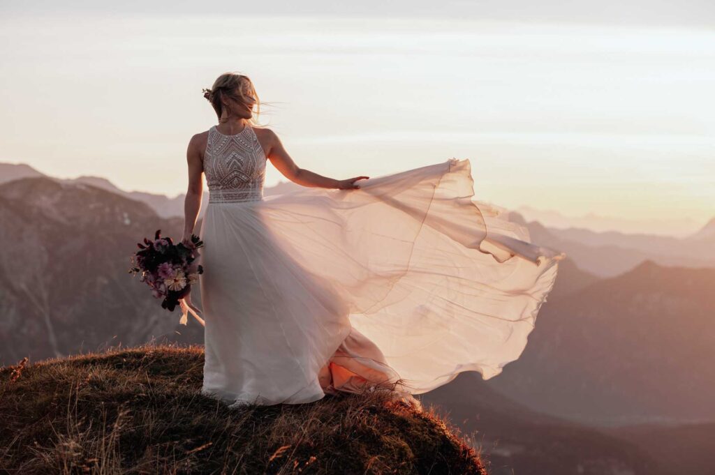 Afterwedding Fotos am Berg in Altaussee