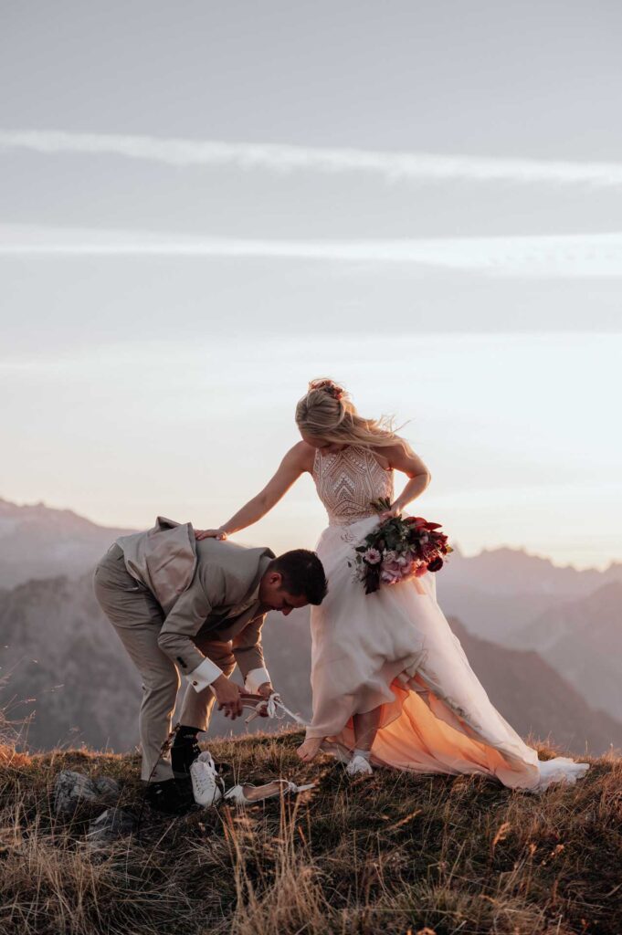 Afterwedding Fotos am Berg in Altaussee