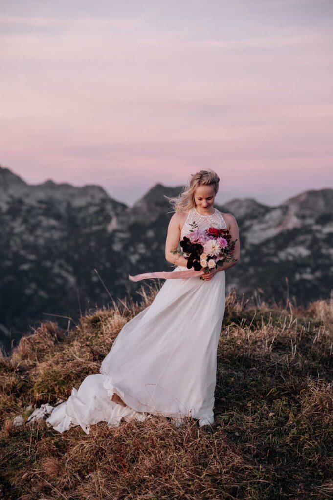 Afterwedding Shooting am Berg in Altaussee