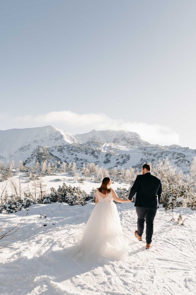 Winterhochzeit am Berg