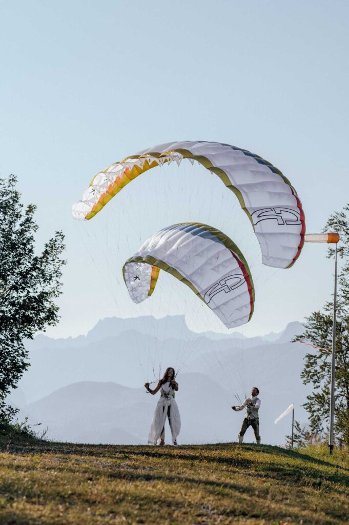 Paragleiten in der Lederhose