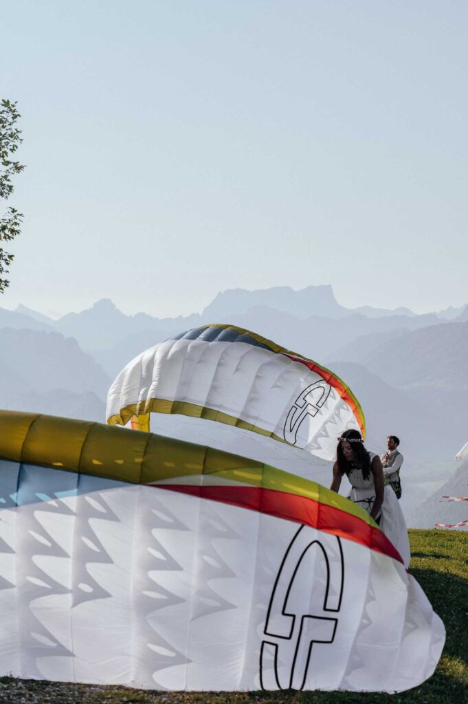 Paragleiten in der Lederhose