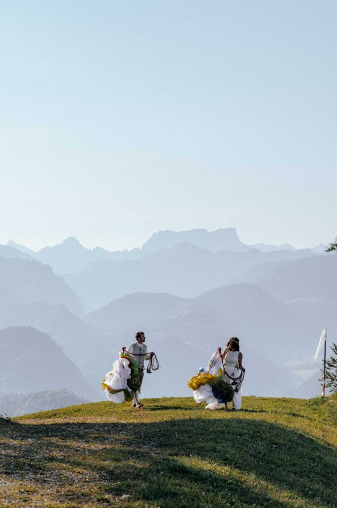 Paragleiten in der Lederhose