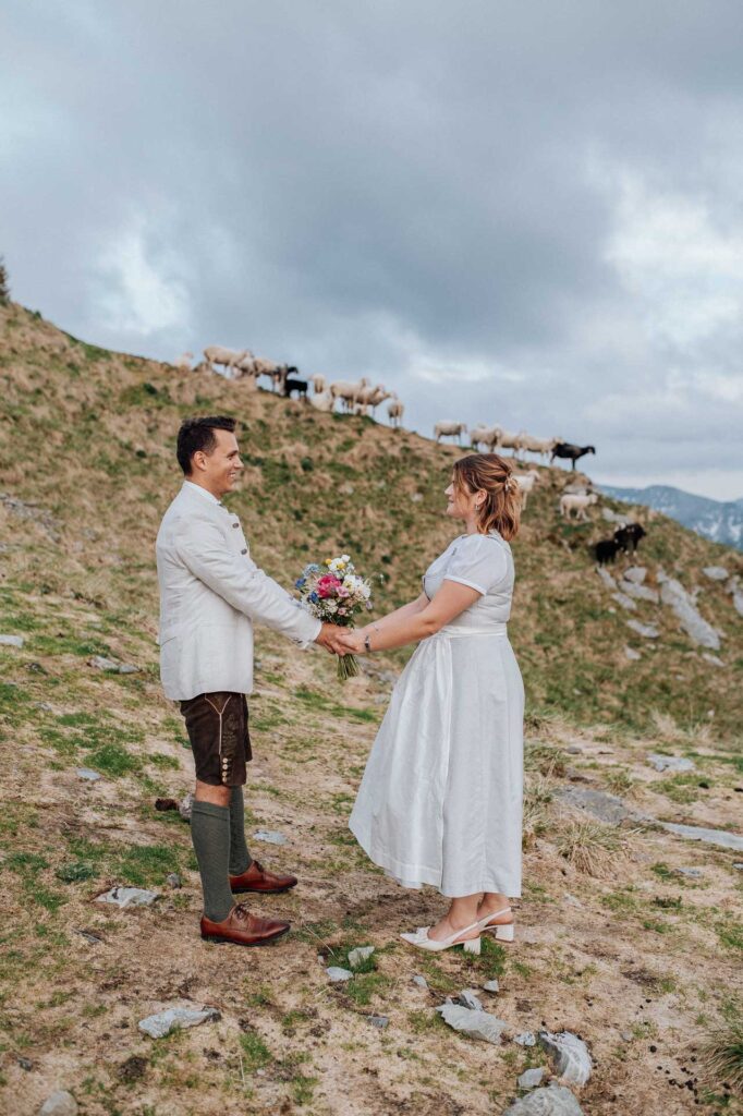 Heiraten zu zweit am Berg