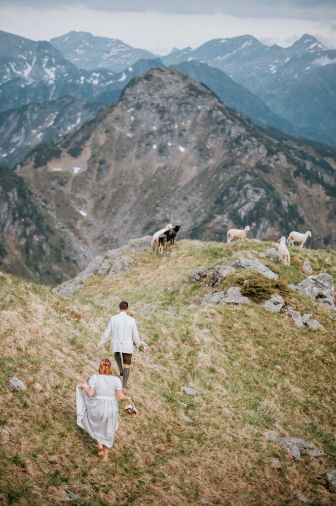 Heiraten zu zweit am Berg